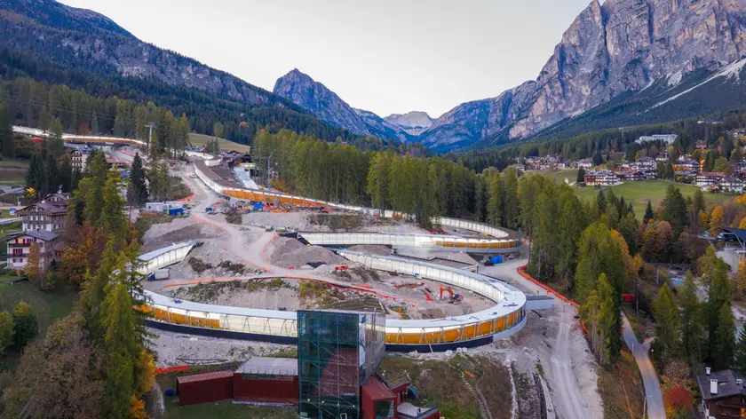 La pista di bob a Cortina