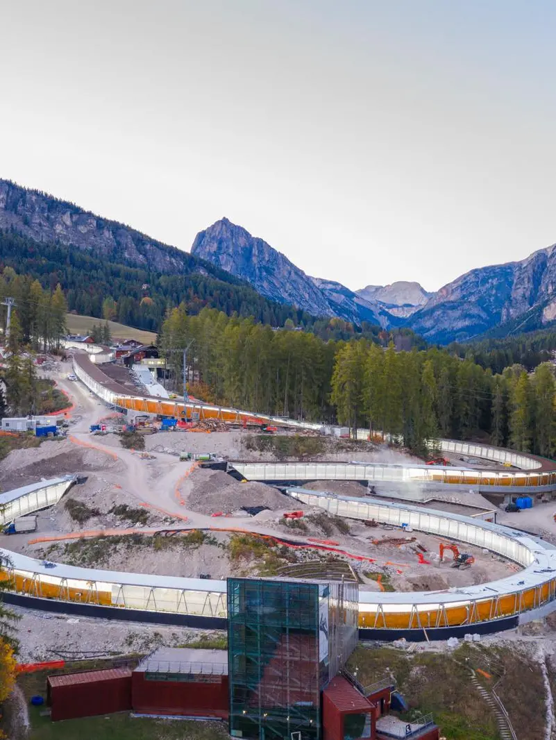 La pista di bob a Cortina
