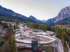 La pista di bob a Cortina