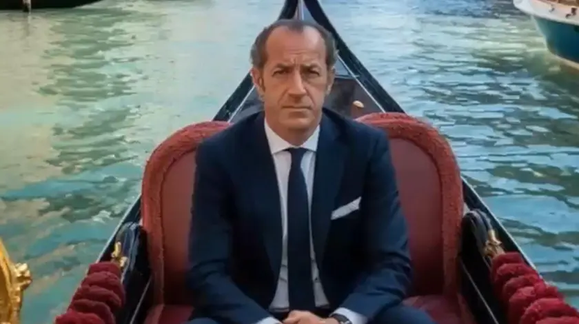 Un fermo immagine tratto da un video Ia di Zaia (via Ansa)