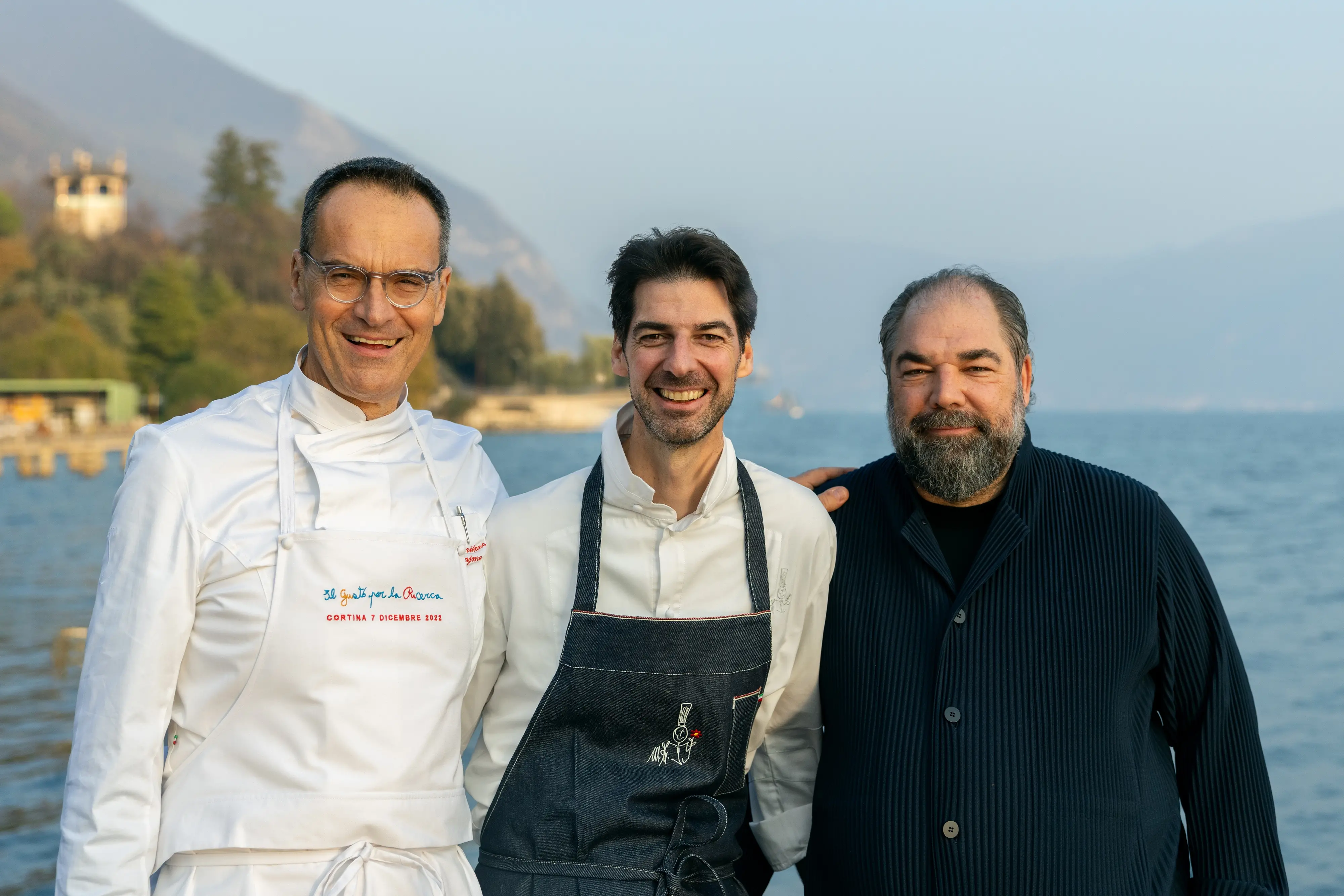 Stefano Bellon, Massimiliano e Raffaele Alajmo (foto di Riccardo Andreatta)