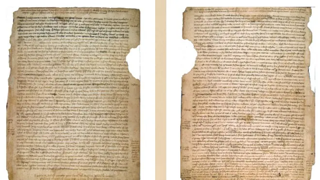 Parte della lettera di Petrarca al suo medico, custodita alla biblioteca del seminario di Padova