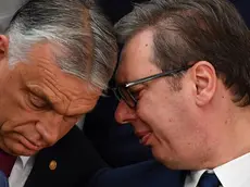 Il premier ungherese Orbán e il presidente serbo Vučić a Bruxelles