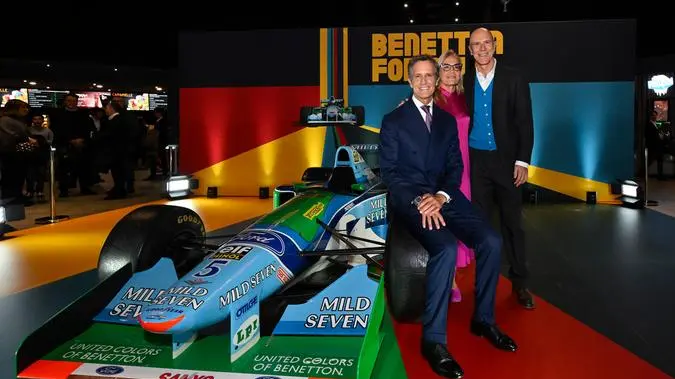 Da sinistra Alessandro Benetton con i fratelli Rossella e Mauro