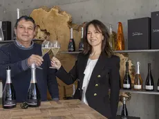 I fratelli Enrico ed Elena Moschetta, titolari della cantina BiancaVigna di Ogliano, in Comune di Conegliano