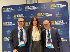 La presidente di Confindustria Veneto Est Paola Carron tra Bruno Carrera e Gianmarco Russo