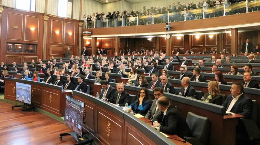 L’Assemblea nazionale del Kosovo nel corso di una seduta in una foto d’archivio