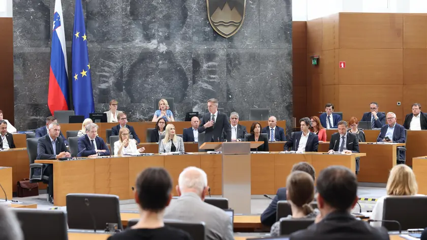 Una seduta del Parlamento di Lubiana, capitale della Slovenia