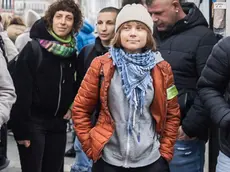 Greta Thunberg con gli Extinction rebellion in azione a Venezia