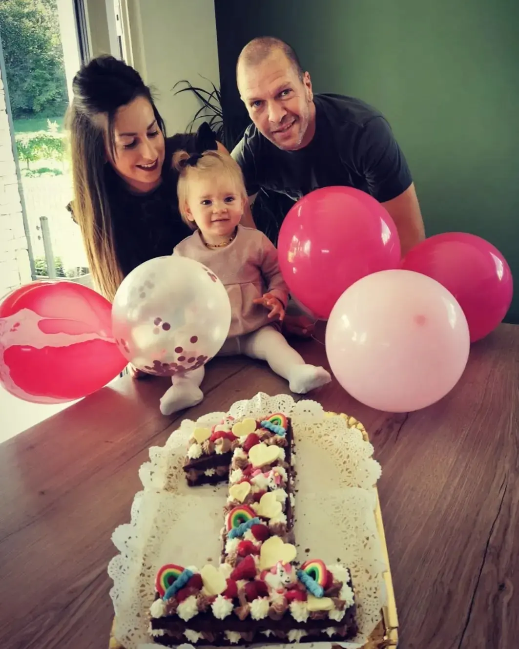 Ludovica durante il suo primo compleanno