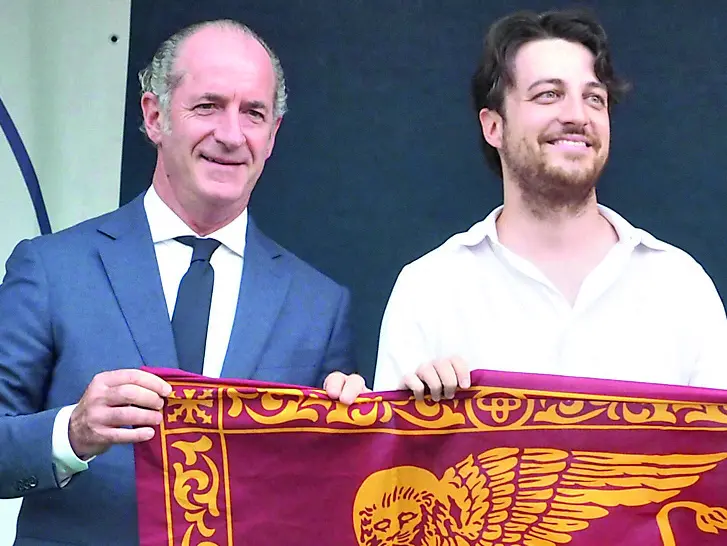 Alberto Stefani e Luca Zaia