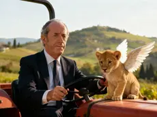 Una delle immagini con Zaia e il leoncino