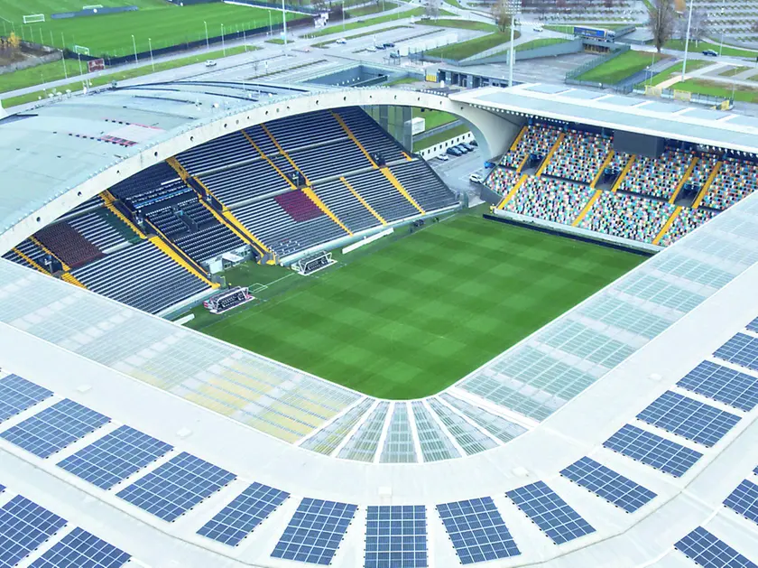 I pannelli solari del Bluenergy Stadium