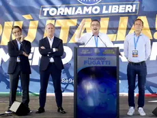 Da sinistra Attilio Fontana, Luca Zaia, Maurizio Fugatti e Massimiliano Fedriga