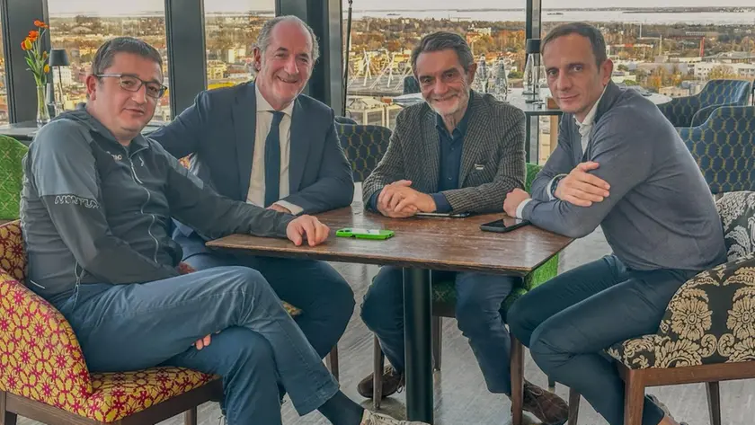 Maurizio Fugatti (Provincia autonoma di Trento), Luca Zaia (ormai ex presidente del Veneto), Attilio Fontana (Lombardia) e Massimiliano Fedriga (Friuli Venezia Giulia)