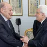 Il Presidente Sergio Mattarella con Giuseppe De Rita, Presidente del Censis, in occasione della presentazione del 59° Rapporto sulla situazione sociale del Paese