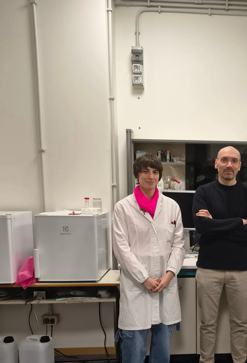 Gianluca Petris con Miriam Saponaro e Francesca Agostini, ricercatrici affiliate Fif