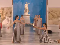 L'accensione della fiamma olimpica