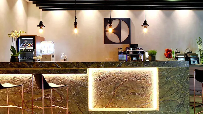 L’area bar dello show room di Electrolux Professional