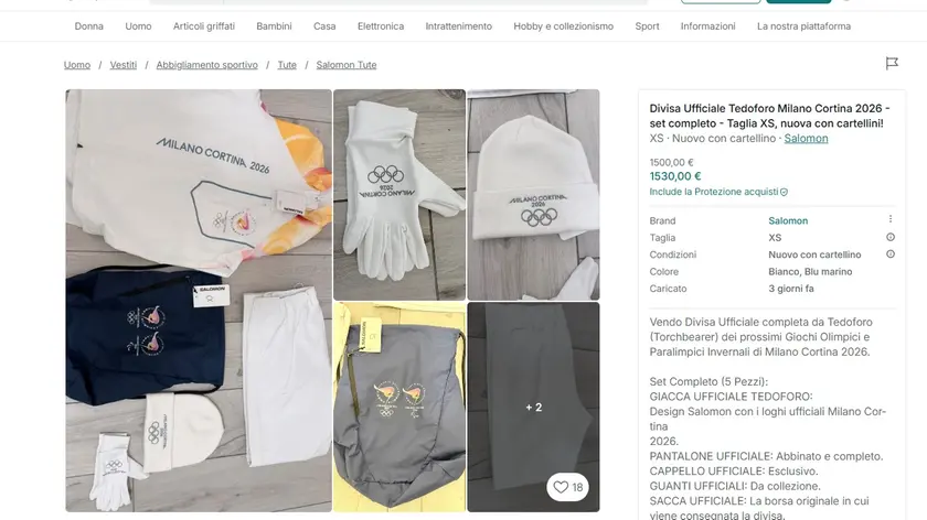 I kit dei tedofori di Milano-Cortina già in vendita online