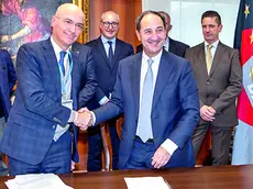 La firma del protocollo d'intesa nel quartier generale di Danieli a Buttrio