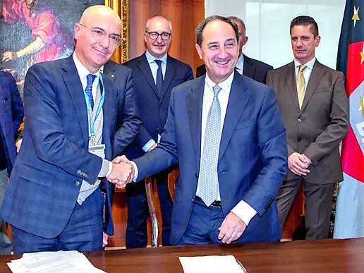 La firma del protocollo d'intesa nel quartier generale di Danieli a Buttrio
