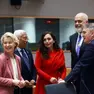 Von der Leyen e Costa con Osmani (Kosovo), Rama (Albania) e Orban (Ungheria) al vertice