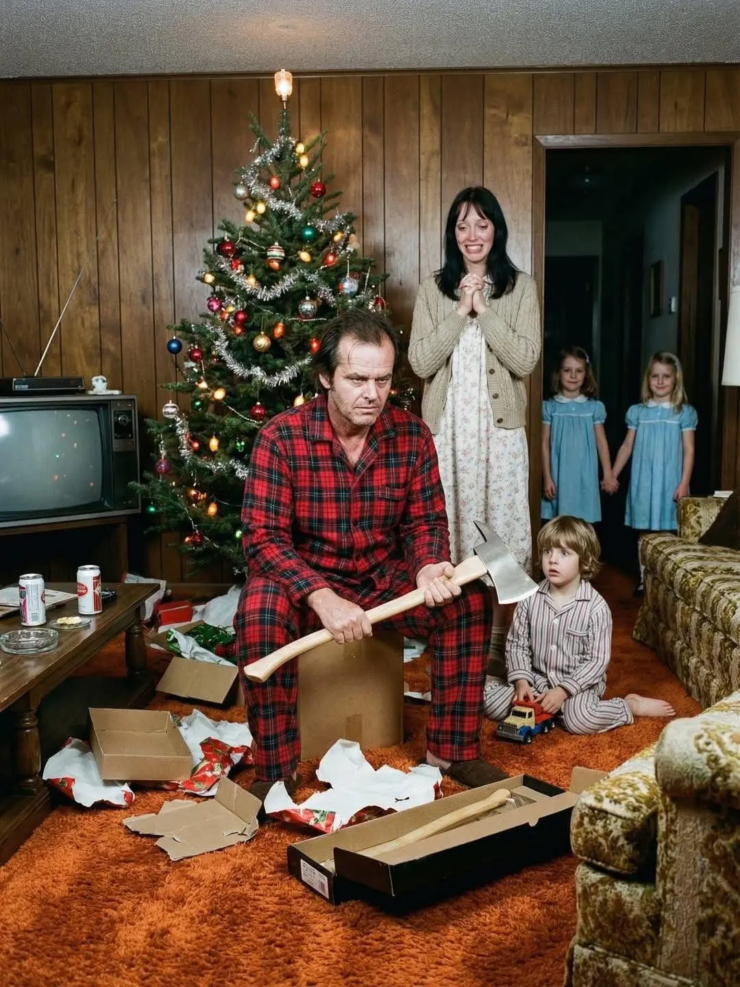 Un "allegro" cast di Shining in versione natalizia