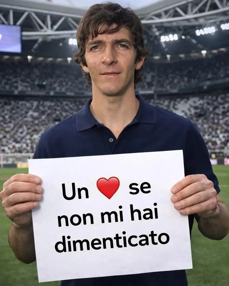 Il grande calciatore Paolo Rossi, giovane e a colori, a caccia di like