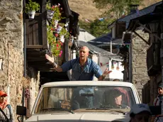 Checco Zalone sul set di "Buen camino"