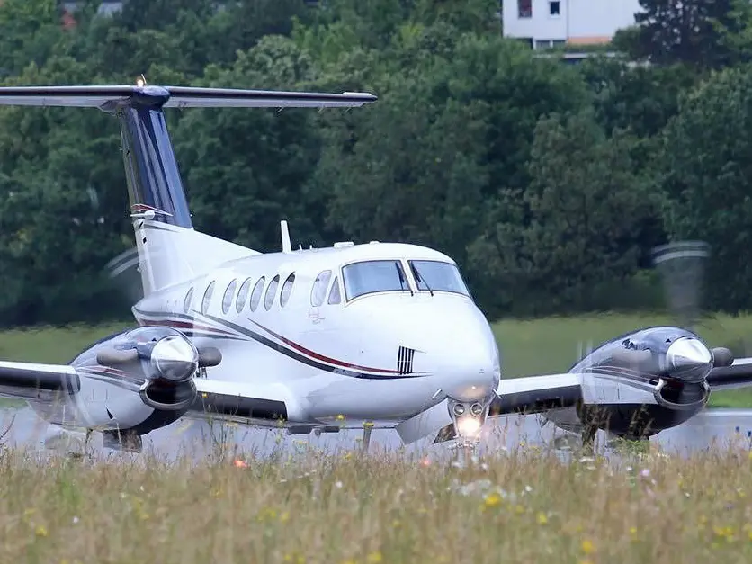 Uno dei jet privati in dotazione alla compagnia Alpine Wings