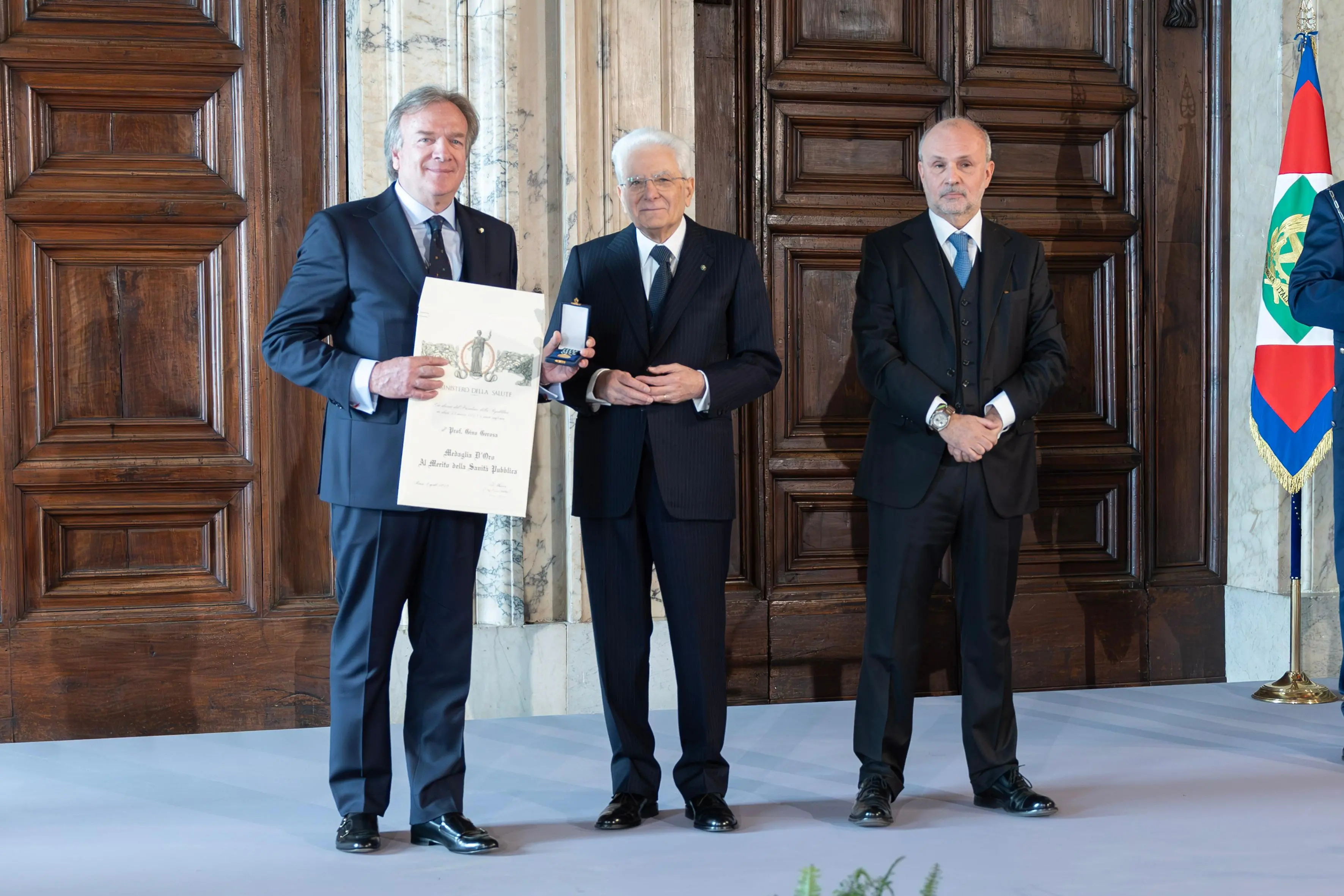 Gerosa premiato da Sergio Mattarellae dal ministro Orazio Schillaci