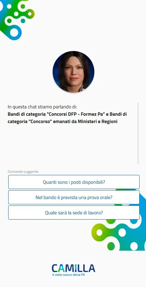 Camilla è il nuovo tool di intelligenza artificiale per dare assistenza a chi vuole partecipare ai concorsi della Pubblica Amministrazione