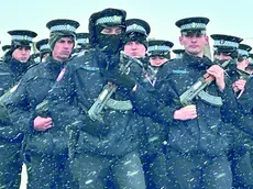 Esercitazioni per le celebrazioni del 9 gennaio. Foto Ministero interno Rs