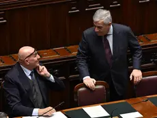 I ministri Guido Crosetto e Antonio Tajani in aula alla Camera