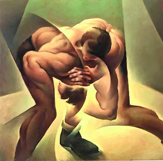 Lotta grecoromana di Tullio Crali