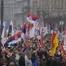 Una protesta a belgrado