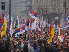 Una protesta a belgrado