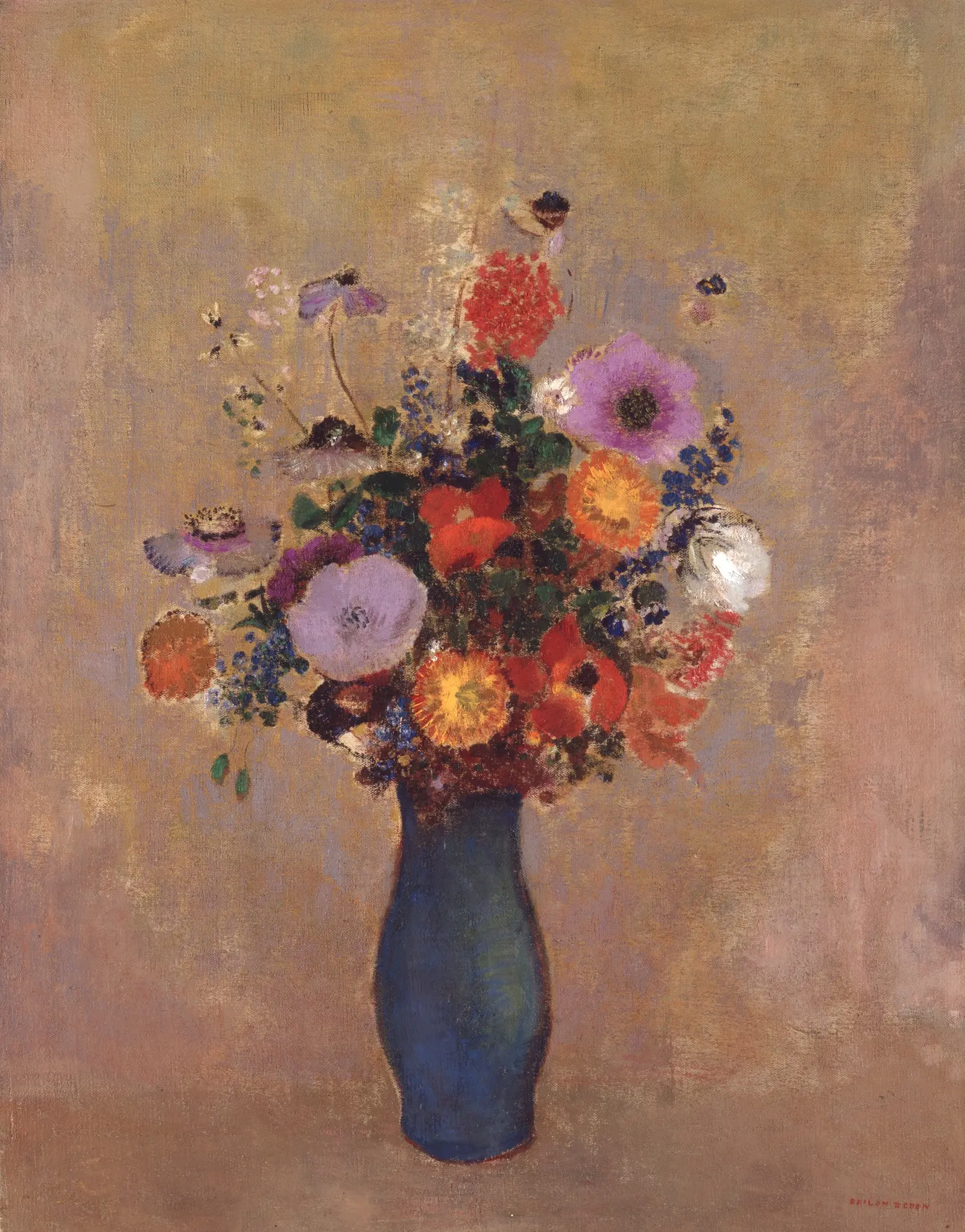 Odilon Redon, Field flowers, ca. 1905–1908 Olio su tela Dimensioni: 65 x 50 cm