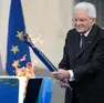 L'accensione del braciere olimpico da parte di Mattarella