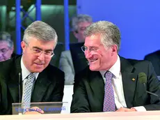 Vincenzo Consoli (a sinistra) e Flavio Trinca, a lungo amministratore delegato e presidente di Veneto Banca