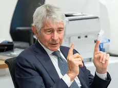 Il ministro dello sport Andrea Abodi in redazione a Udine al Messaggero Veneto ©Foto Petrussi