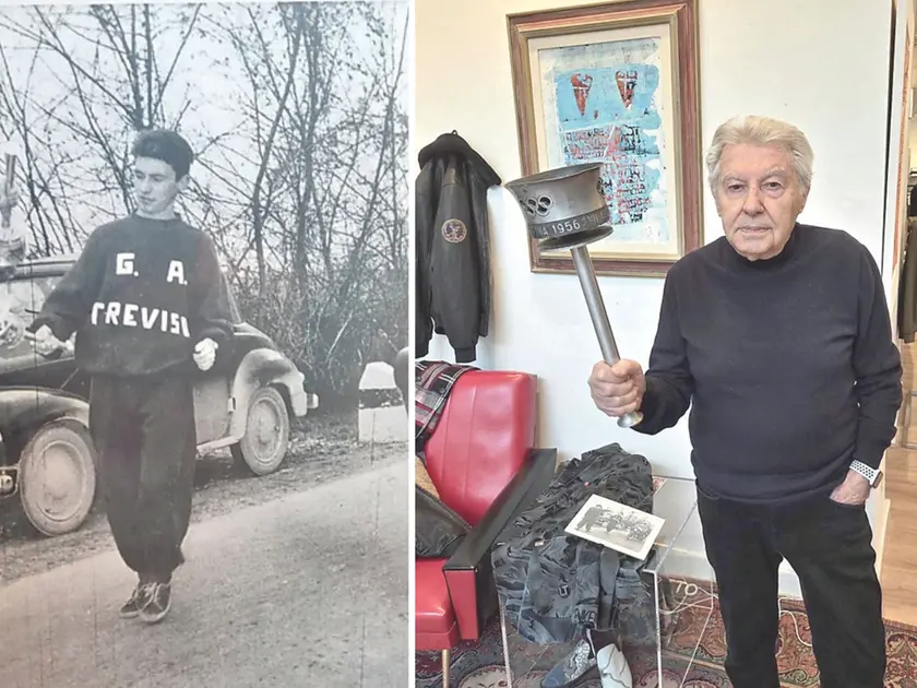 Giovanni Battista Tramontini è stato tedoforo a Cortina 1956