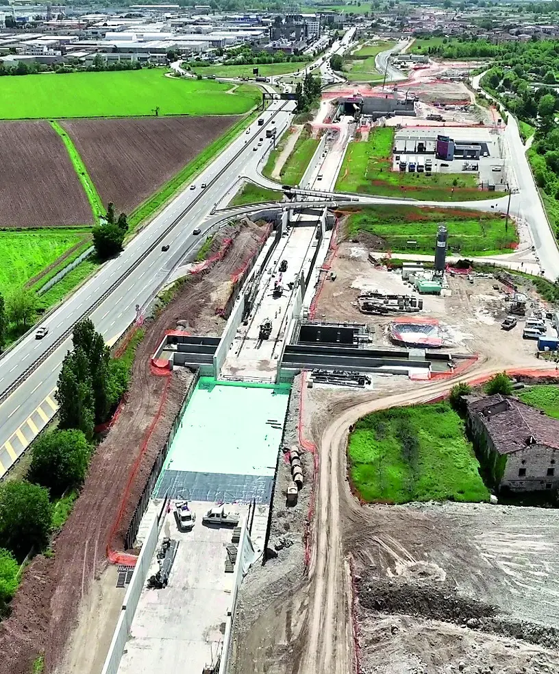 Un cantiere tra la provincia di Vicenza e Verona