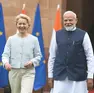 Il primo ministro indiano Modi e la presidente della Commissione Ue von der Leyen
