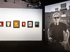 Una delle sale allestite al Maxxi, a sinistra i dipinti del Maestro (foto Cosimo Trimboli)