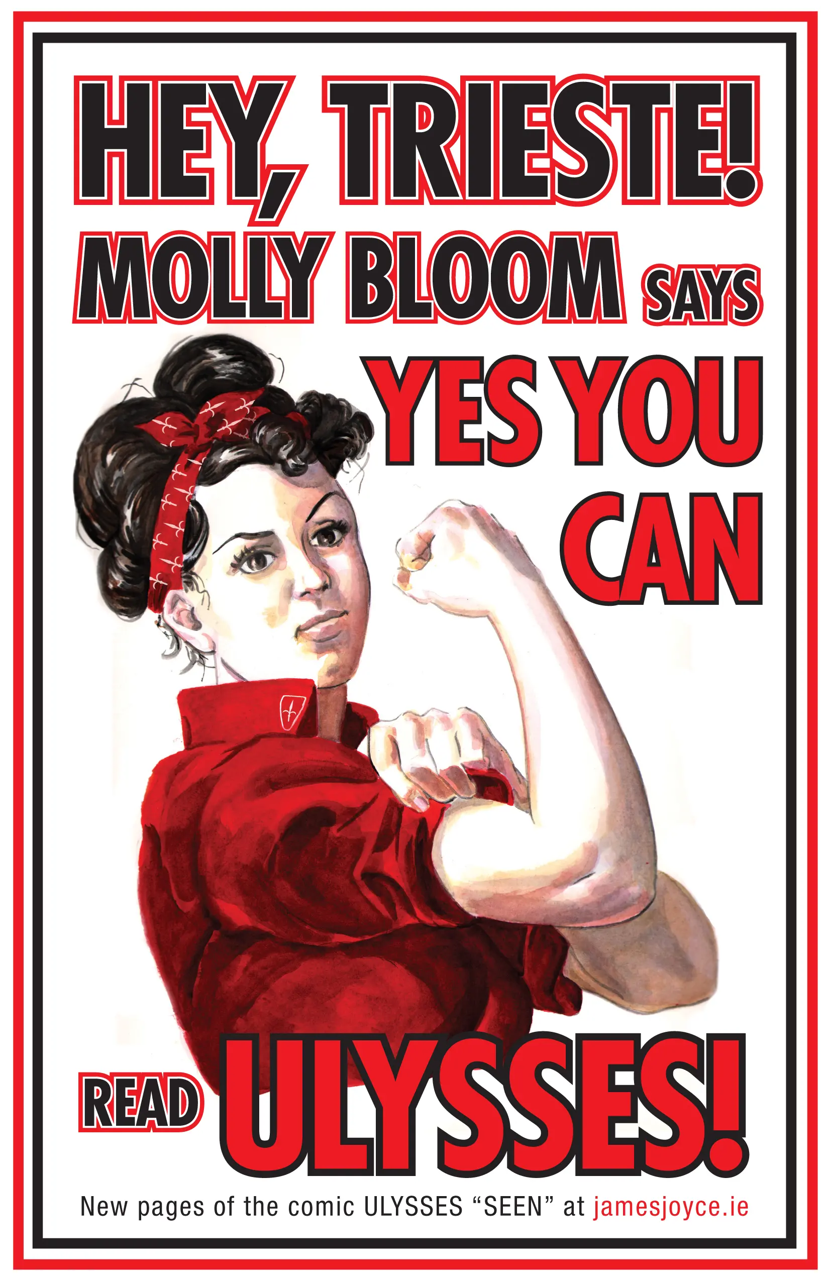 L’immagina realizzata da Robert Berry per una passata edizione del Bloomsday a Trieste. L’autore ha completato la trasposizione di “Dubliners” a fumetti: il James Joyce Center di Dublino ne ha donata di recente una copia al Museo Lets