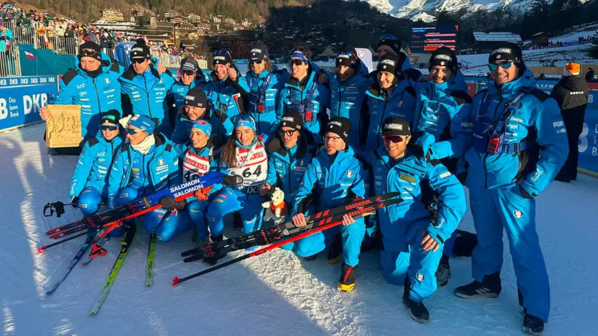 Gli azzurri del biathlon