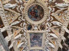 Il restauro della Sala delle Quattro Porte di Palazzo Ducale (foto Matteo de Fina)