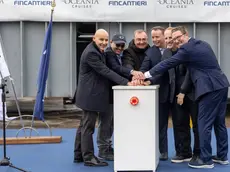 La cerimonia per il via dei lavori di Oceania Sonata a Marghera